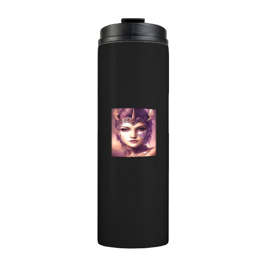 Warrior princess wearing gothic plate dark fantasy Thermal Tumblers