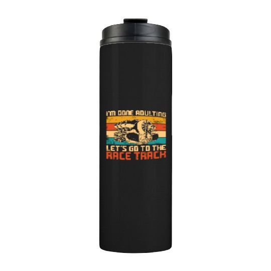 Drag Racing Race Car Retro Vintage Thermal Tumblers