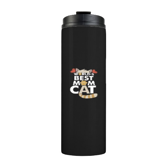 Best Cat Mom Thermal Tumblers