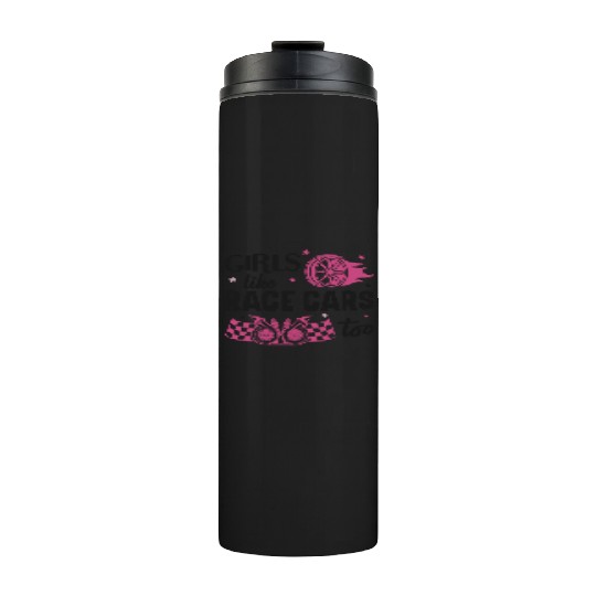 Drag Racing Race Car Girl Girls Thermal Tumblers