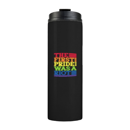 The First Pride Was A Riot, LGBT Rainbow Thermal Tumblers