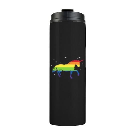 LGBT Unicorn Rainbow Flag Thermal Tumblers