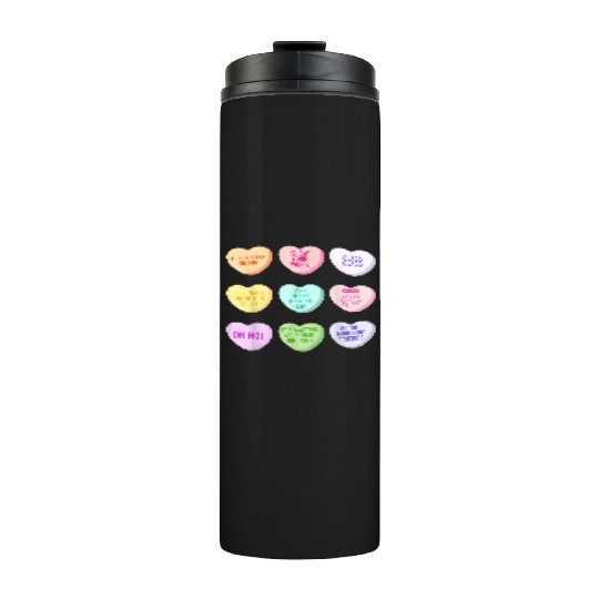 Teacher Valentines Day Conversation Heart School Thermal Tumblers