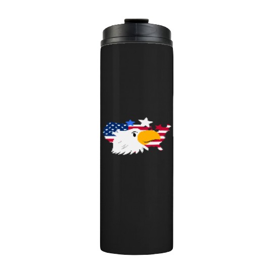 Celebrate independence day a cute Eagle Thermal Tumblers