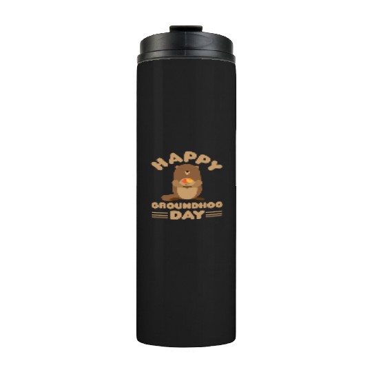 Groundhog Day cute print retro Thermal Tumblers