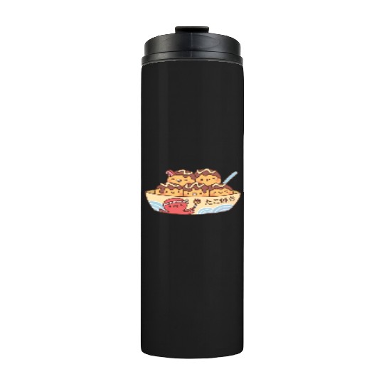 Kawaii Japanese Food Takoyaki Octopus Balls Thermal Tumblers