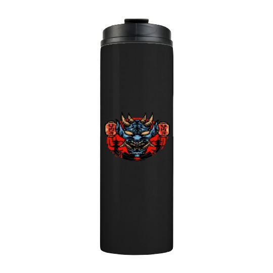 Bushido kabuki samurai japan graphic devil mask Thermal Tumblers