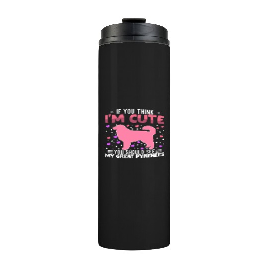 Great Pyrenees Heart Valentine's Day Animal For Thermal Tumblers
