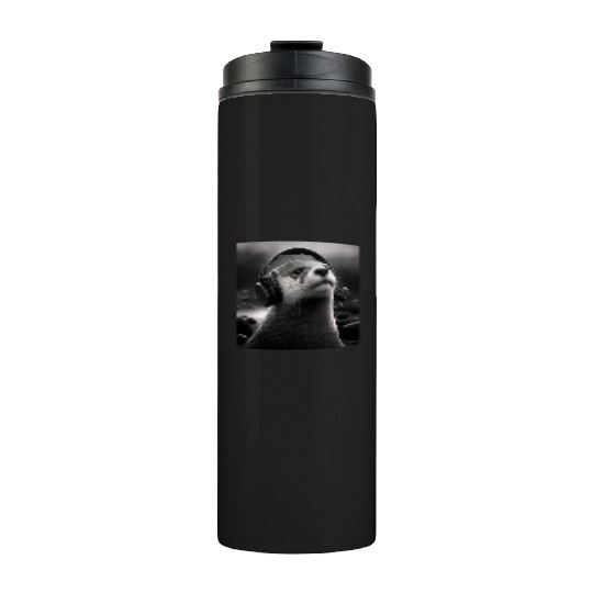 Musician Animal Pet Owners Otter Music Lover Thermal Tumblers