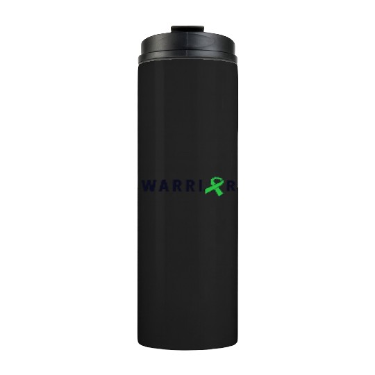 Mental Health Warrior Green Ribbon Awareness Thermal Tumblers