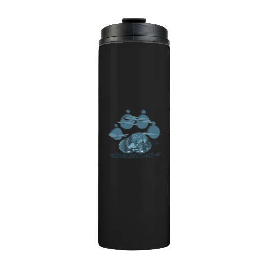 Western great lakes Michigan home of the wolf Thermal Tumblers
