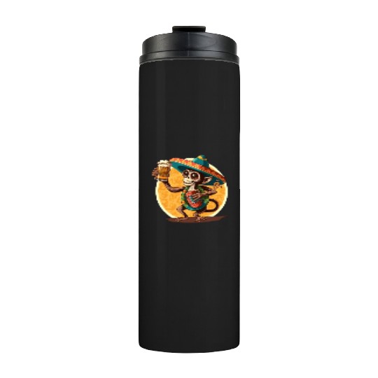 Funny Spider Monkey Lover Mexican Spider Monkey Thermal Tumblers