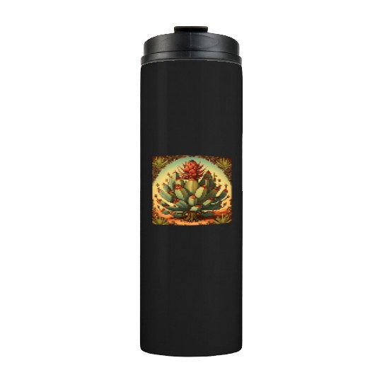 Agave Plant Collectors Agave Mexican Folk Painting Thermal Tumblers