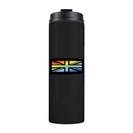 Union Jack / Rainbow Flag (Britain / UK / Poster) Thermal Tumblers