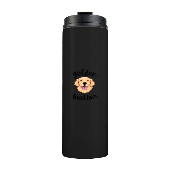 Golden Retriever Brother Sibling Family Dog Thermal Tumblers