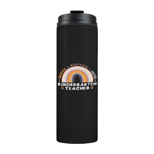 Educate Motivate Inspire Kindergarten Teacher Thermal Tumblers