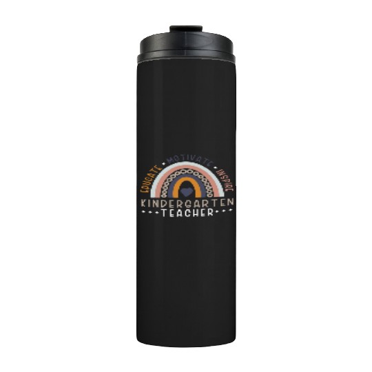 Educate Motivate Inspire Kindergarten Teacher Thermal Tumblers