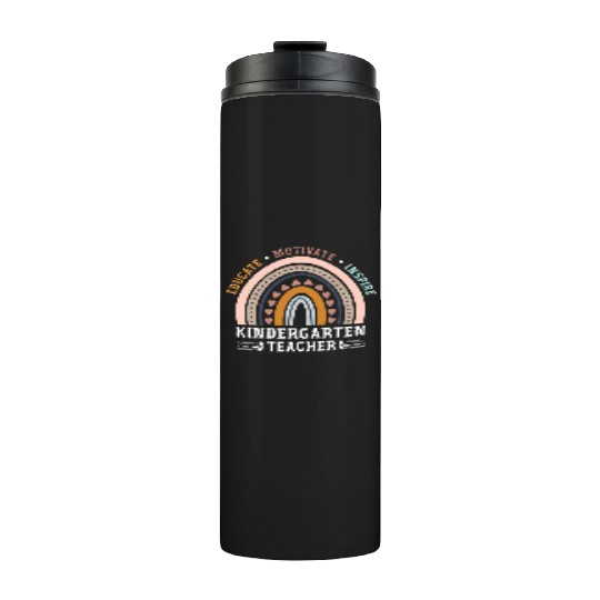 Educate Motivate Inspire Kindergarten Teacher Thermal Tumblers