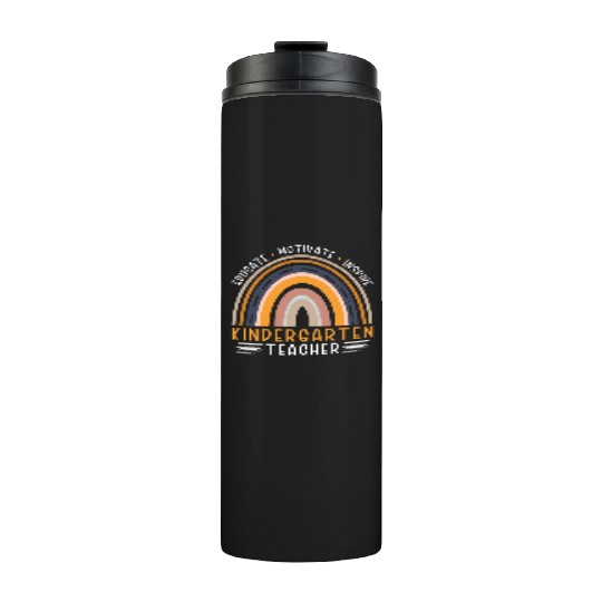Educate Motivate Inspire Kindergarten Teacher Thermal Tumblers