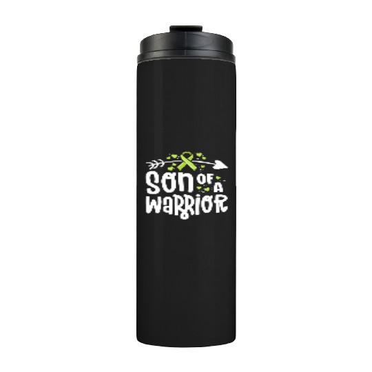 Son Of A Warrior Lymphoma Cancer Awareness Family Thermal Tumblers