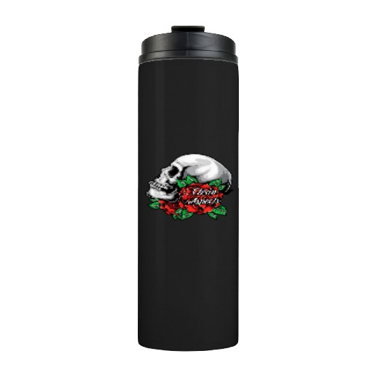 CA SKULL AND ROSES Thermal Tumblers