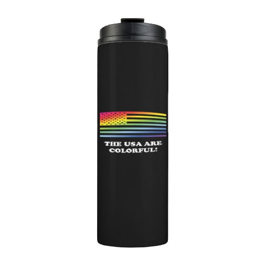 The USA Are Colorful! (Stars And Stripes) Thermal Tumblers