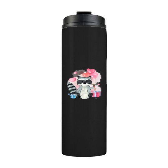 Raccoon Valentines Day Trash Panda Raccoon lover Thermal Tumblers