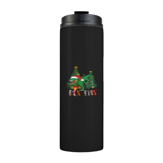 Dino dinosaur T-rex Trex Tyrannosaurus Xmas Thermal Tumblers