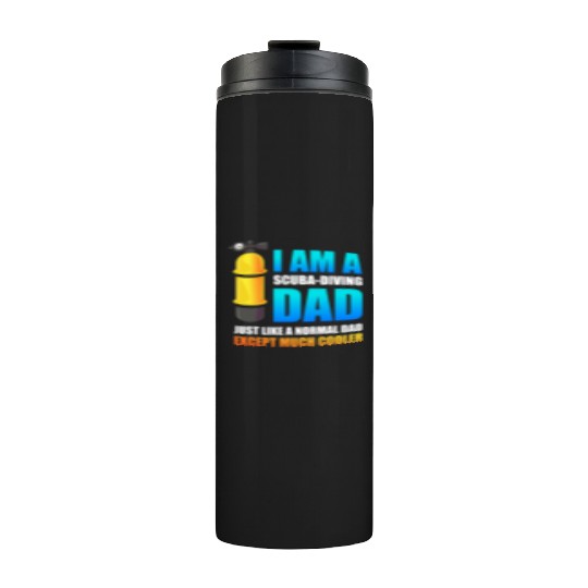 Scuba Diving Dad Snorkeling Deep Sea Diver Thermal Tumblers