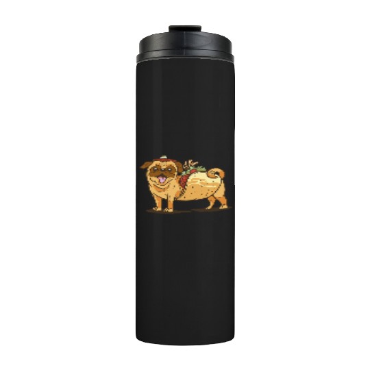 Mexican pug Thermal Tumblers