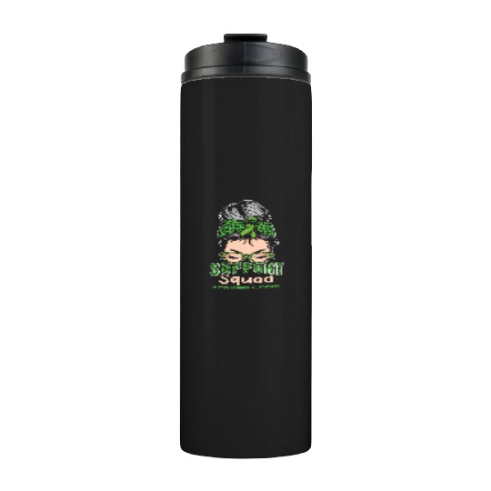 Support Squad Green Kidney Disease Awareness Month Thermal Tumblers