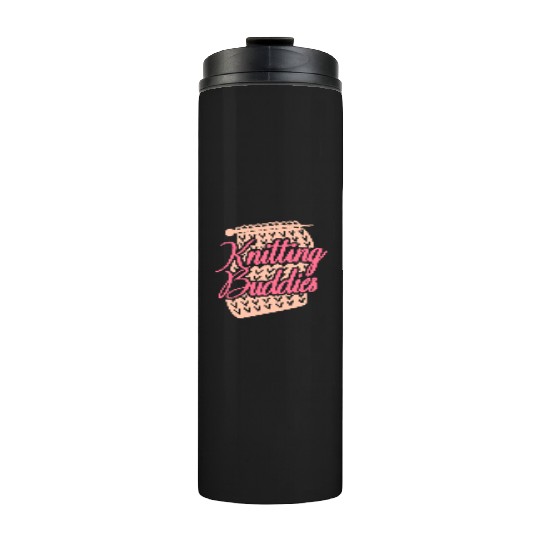Knitting Knitter Friends Besties Thermal Tumblers