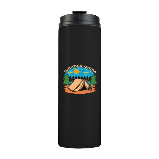 Happy Summer Camp Camping Lover FunnyT-Thermal Tumblers