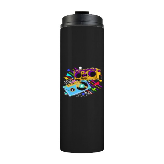 80s 90s Music Aesthetic Vintage Boombox Retro Cass Thermal Tumblers