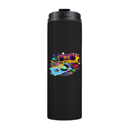80s 90s Music Aesthetic Vintage Boombox Retro Cass Thermal Tumblers