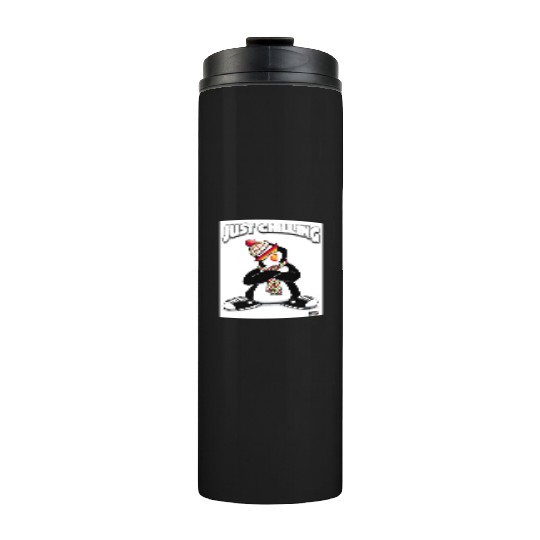 Just Chilling Penguin by Black Sheep Graphix Thermal Tumblers