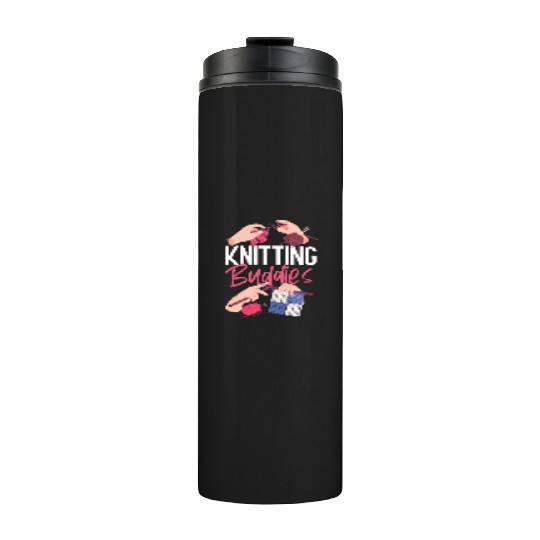 Knitting Knitter Friends Besties Thermal Tumblers