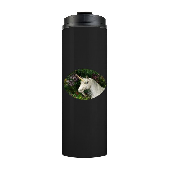 Magical Unicorn Surrounded by Wildflowers Thermal Tumblers