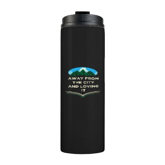 Away From the City Camping Wildlife Camper Outdoor Thermal Tumblers