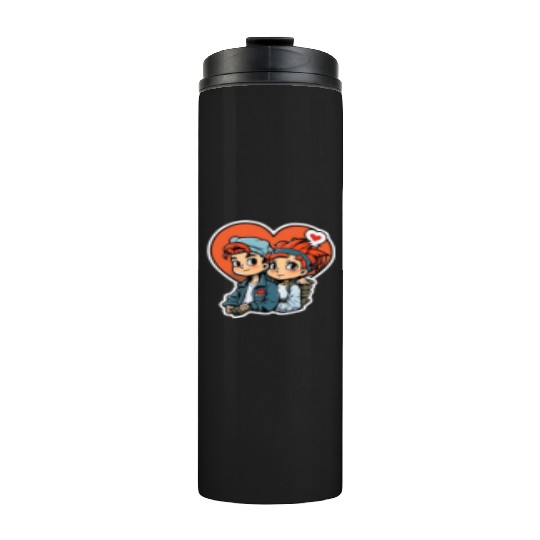 young couple Thermal Tumblers