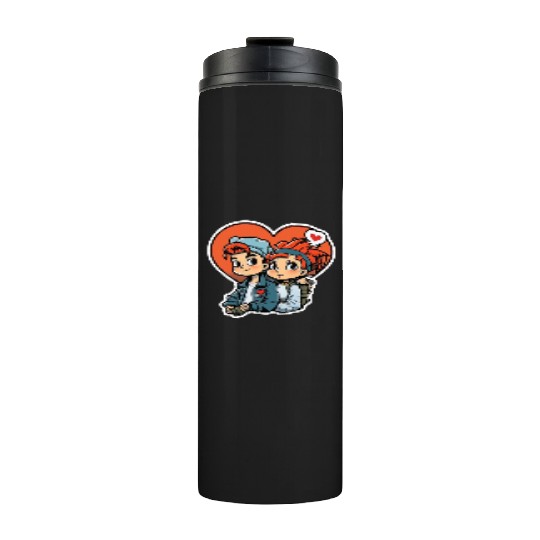 young couple Thermal Tumblers
