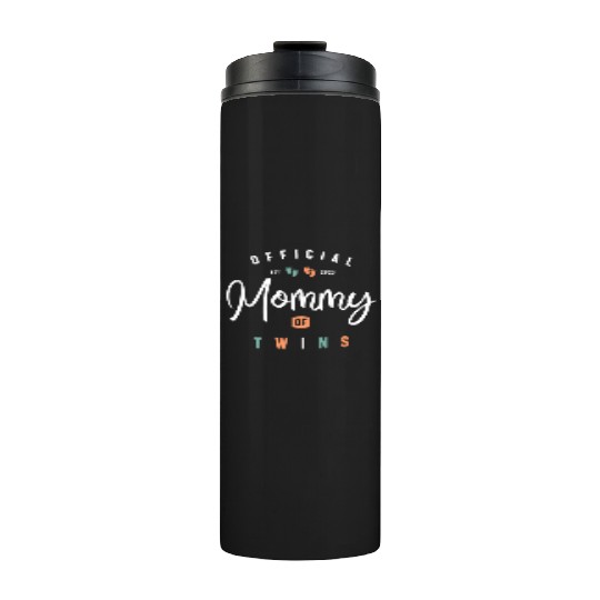 Womens Mommy of Twins New Mom To Be Expecting 2023 Thermal Tumblers