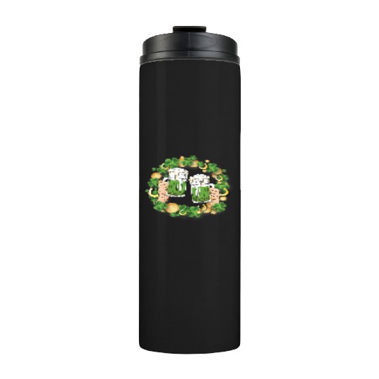 St. Patrick's Day Irish Green Beer, Wine Cups Thermal Tumblers