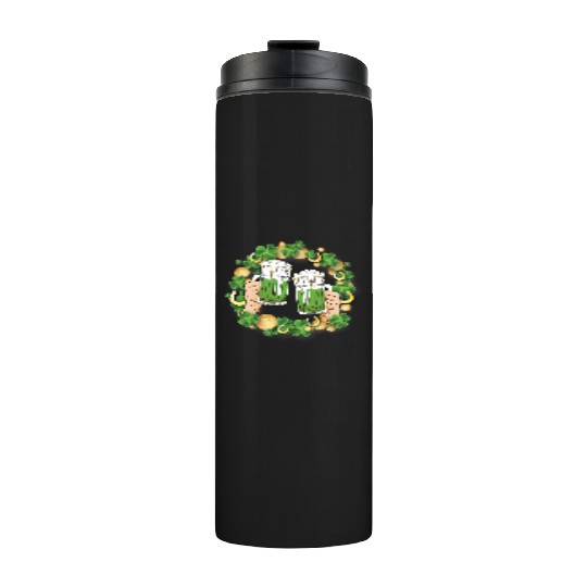 St. Patrick's Day Irish Green Beer, Wine Cups Thermal Tumblers