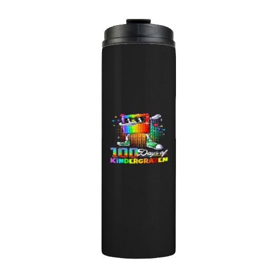 100 Days Of Kindergarten School Teacher Funny Thermal Tumblers