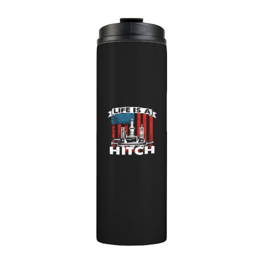 Oilfield Oil Drilling Us Flag Thermal Tumblers