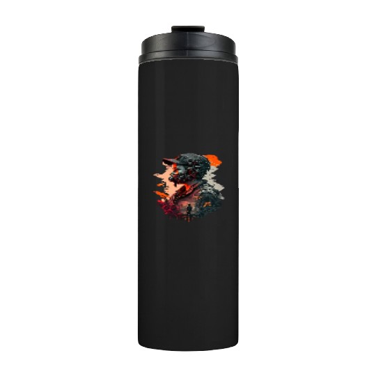Girl survivor in the post apocalyptic world Thermal Tumblers