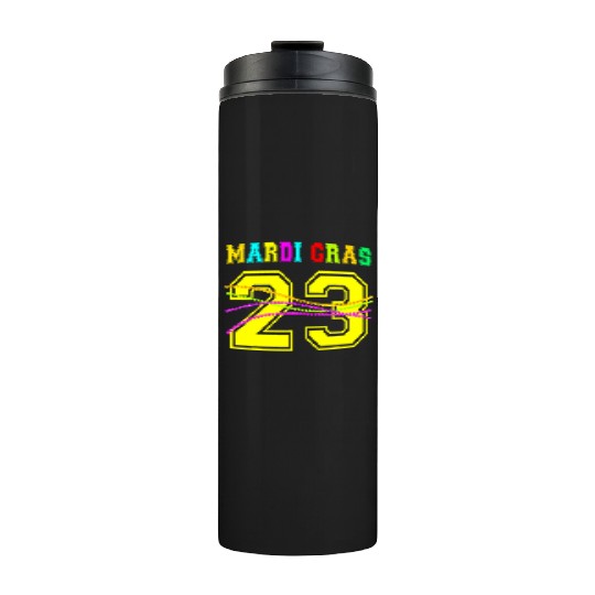 2023 Mardi Gras New Orleans Party Beads Bourbon St Thermal Tumblers