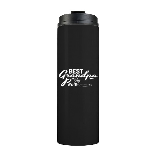 Best Grandpa By Par Father's Day Golf Grandad Golf Thermal Tumblers