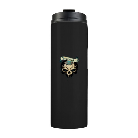 PI Day Irrational Skull Design Teal Edition Thermal Tumblers